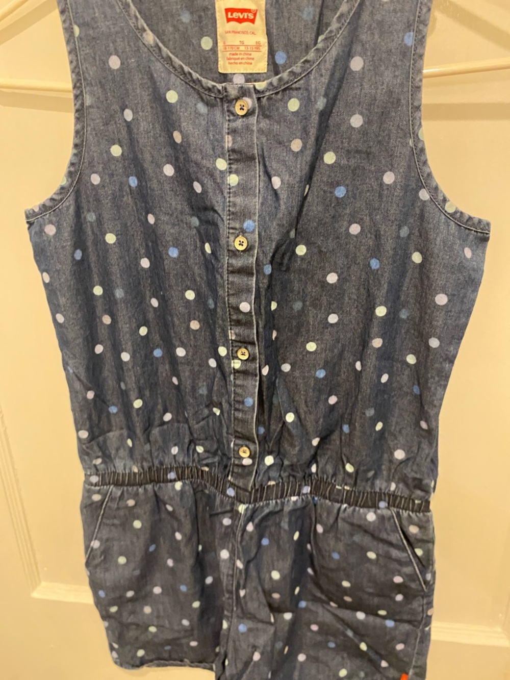 Levi’s Polka Dot Denim Romper